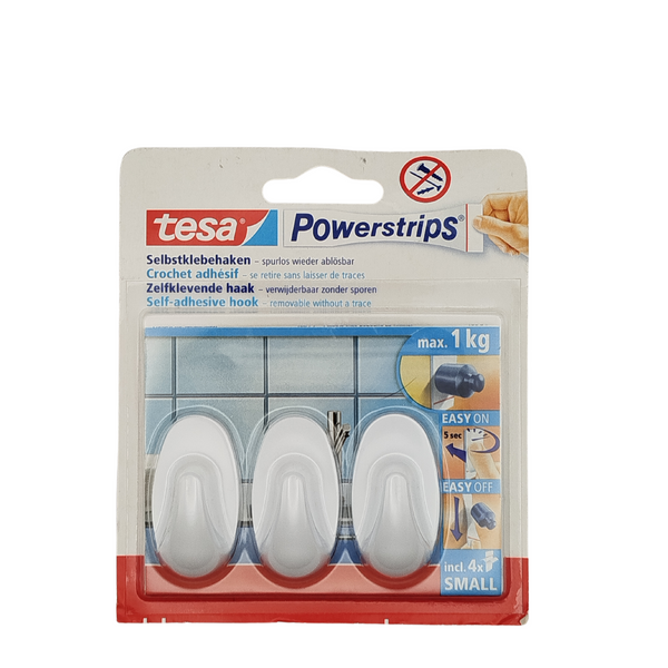 Самозалепващи се куки TESA Powerstrips 3 броя 1 кг