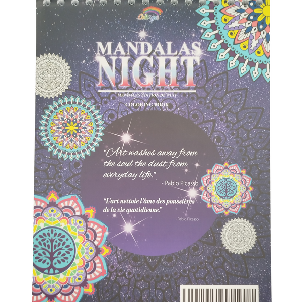 Ausmalbuch Mandalas Night