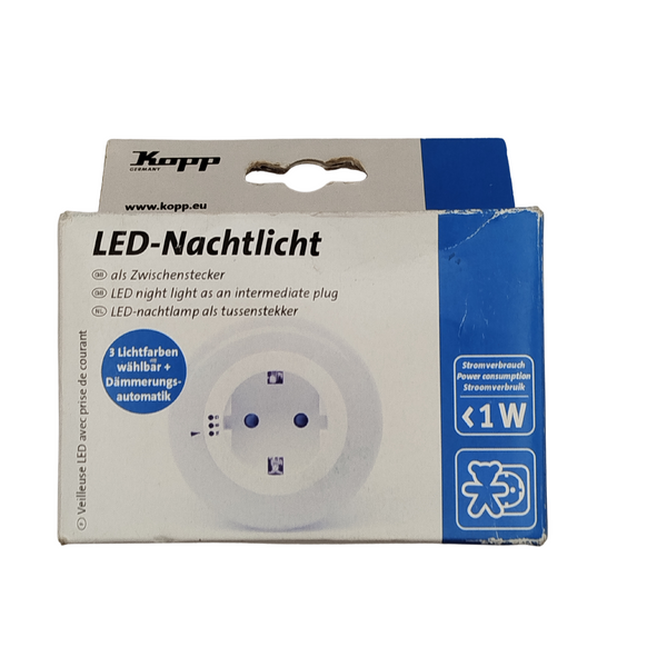 LED Nachtlicht rund Zwischenstecker