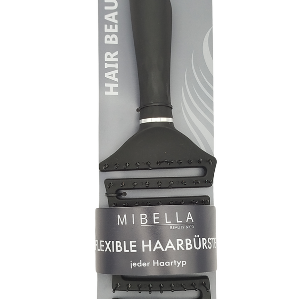 Flexible Haarbürste schwarz von Mibella