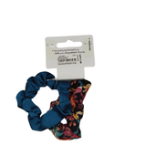 Scrunchy Set Blau und Blume 2 Stück